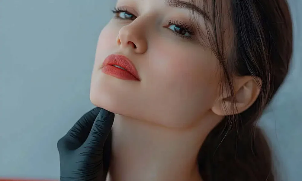Women showing double chin with Kybella in Linwood, New Jersey,
